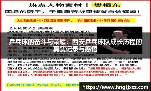 乒乓球的奋斗与荣耀：西安乒乓球队成长历程的真实记录与感悟